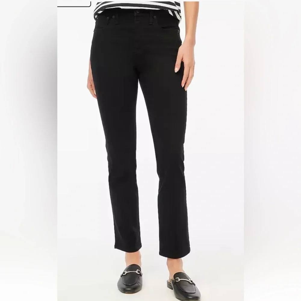 J. Crew Black Essential Straight Jeans 25P NWT